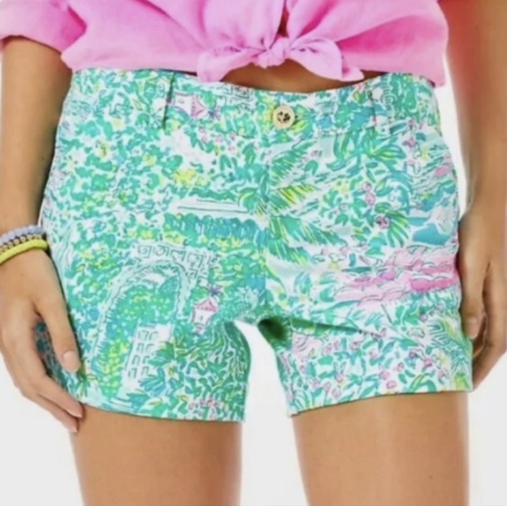 Lilly Pulitzer Callahan knit shorts Sunshine City size 4 new
